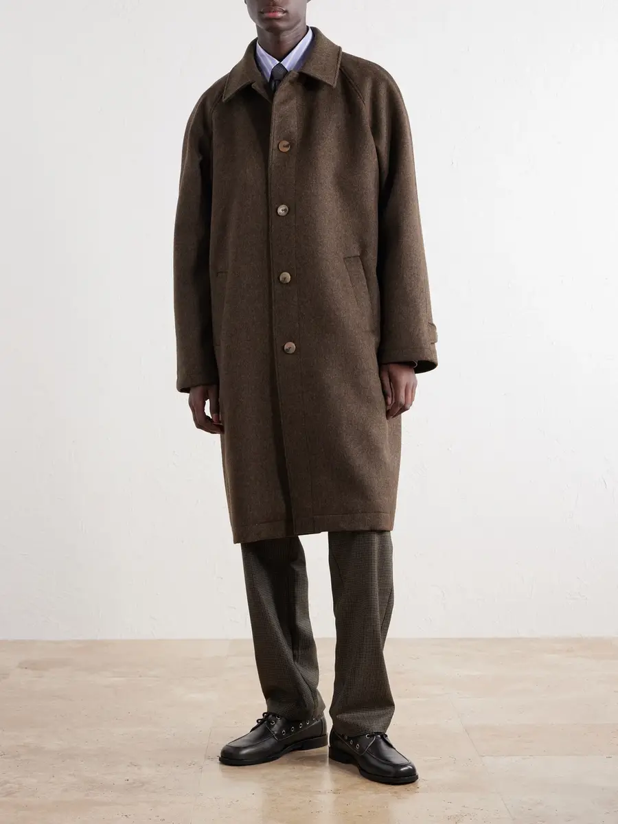 De Bonne Facture Parisian Brushed Wool Coat - Men | Thumbnail 3 De Bonne Facture Parisian Brushed Wool Coat - Men | Thumbnail 3