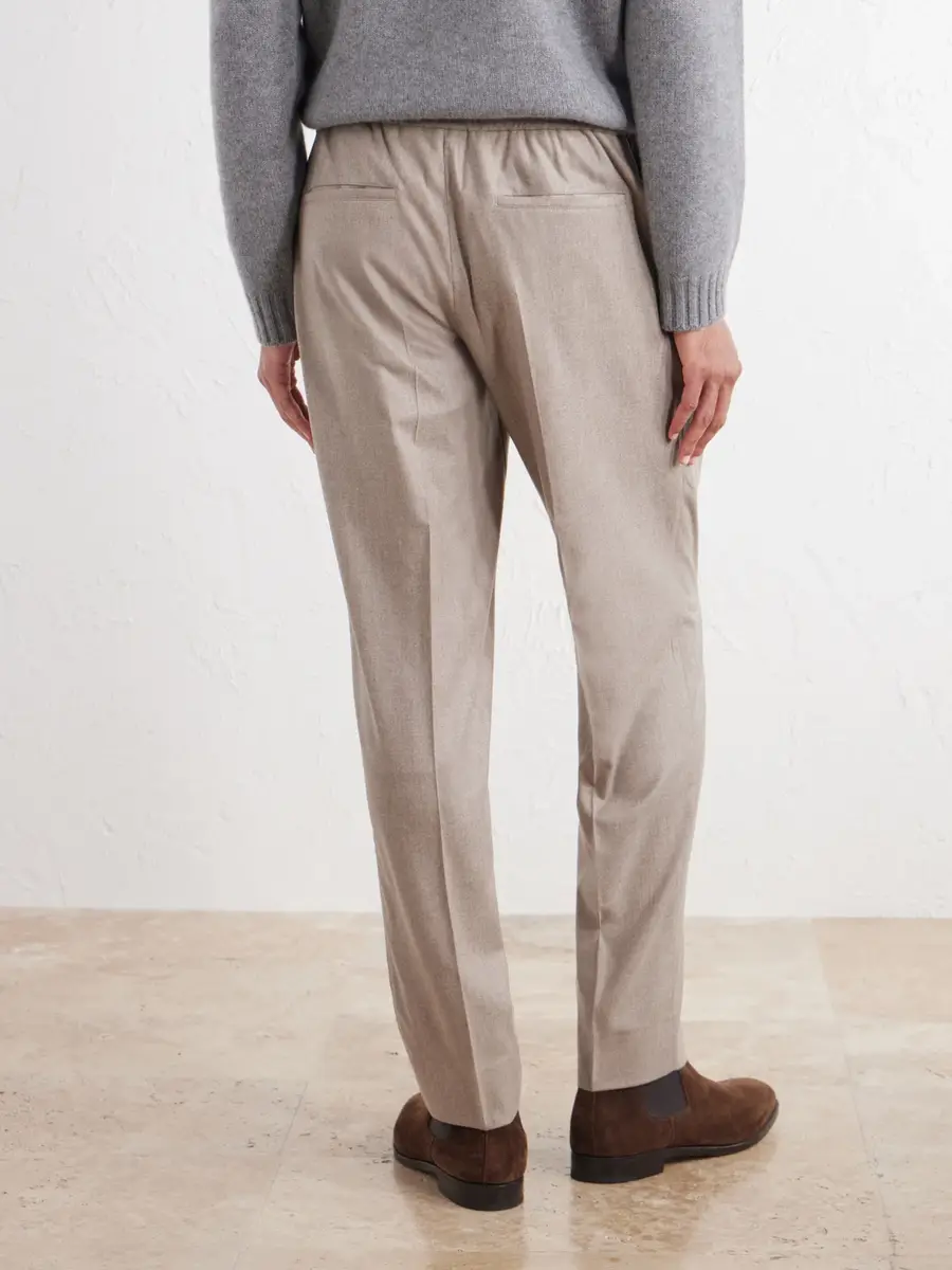Zegna Straight-Leg Wool, Cashmere and Silk-Blend Trousers - Men | Thumbnail 4