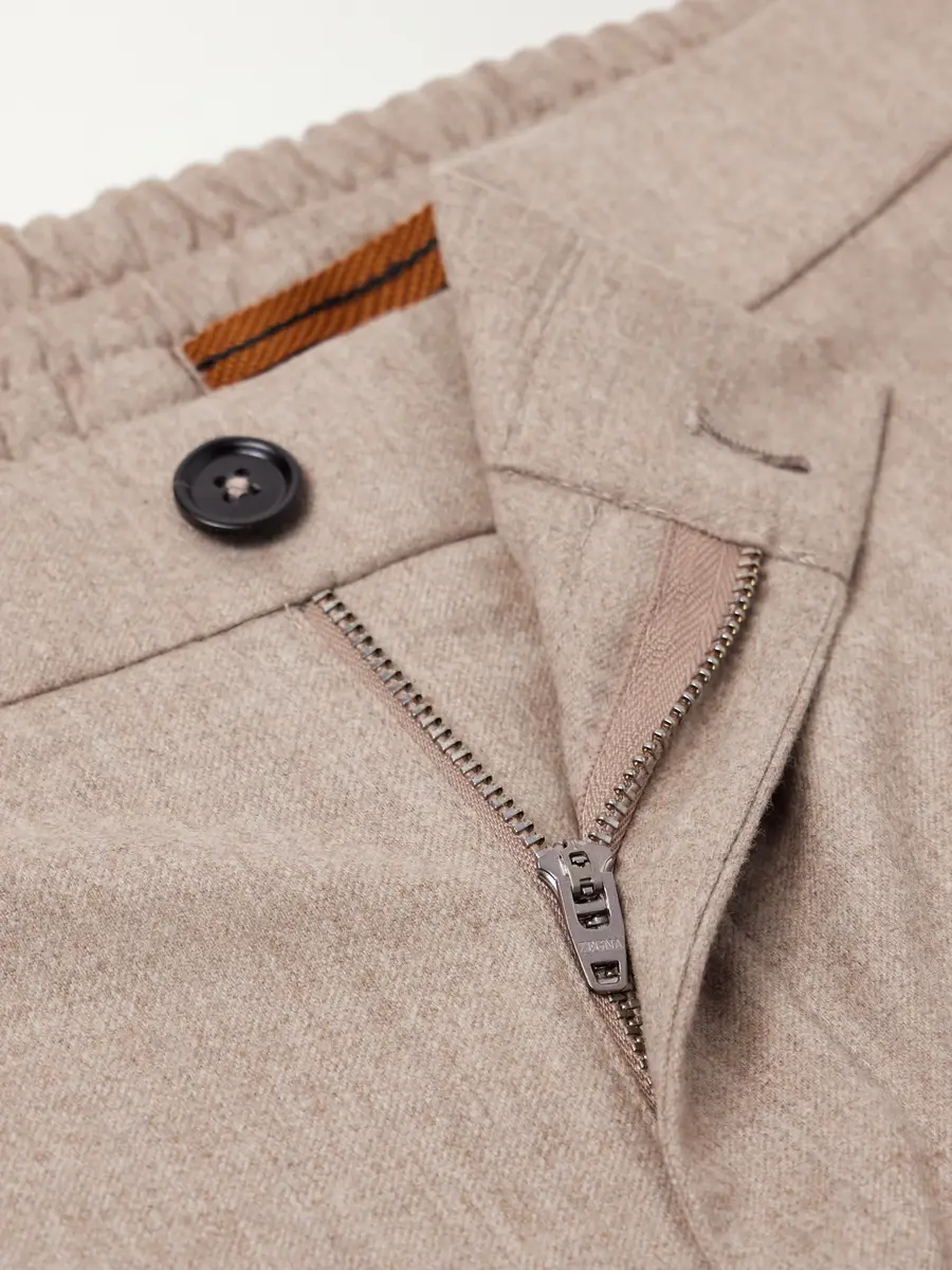 Zegna Straight-Leg Wool, Cashmere and Silk-Blend Trousers - Men | Thumbnail 6
