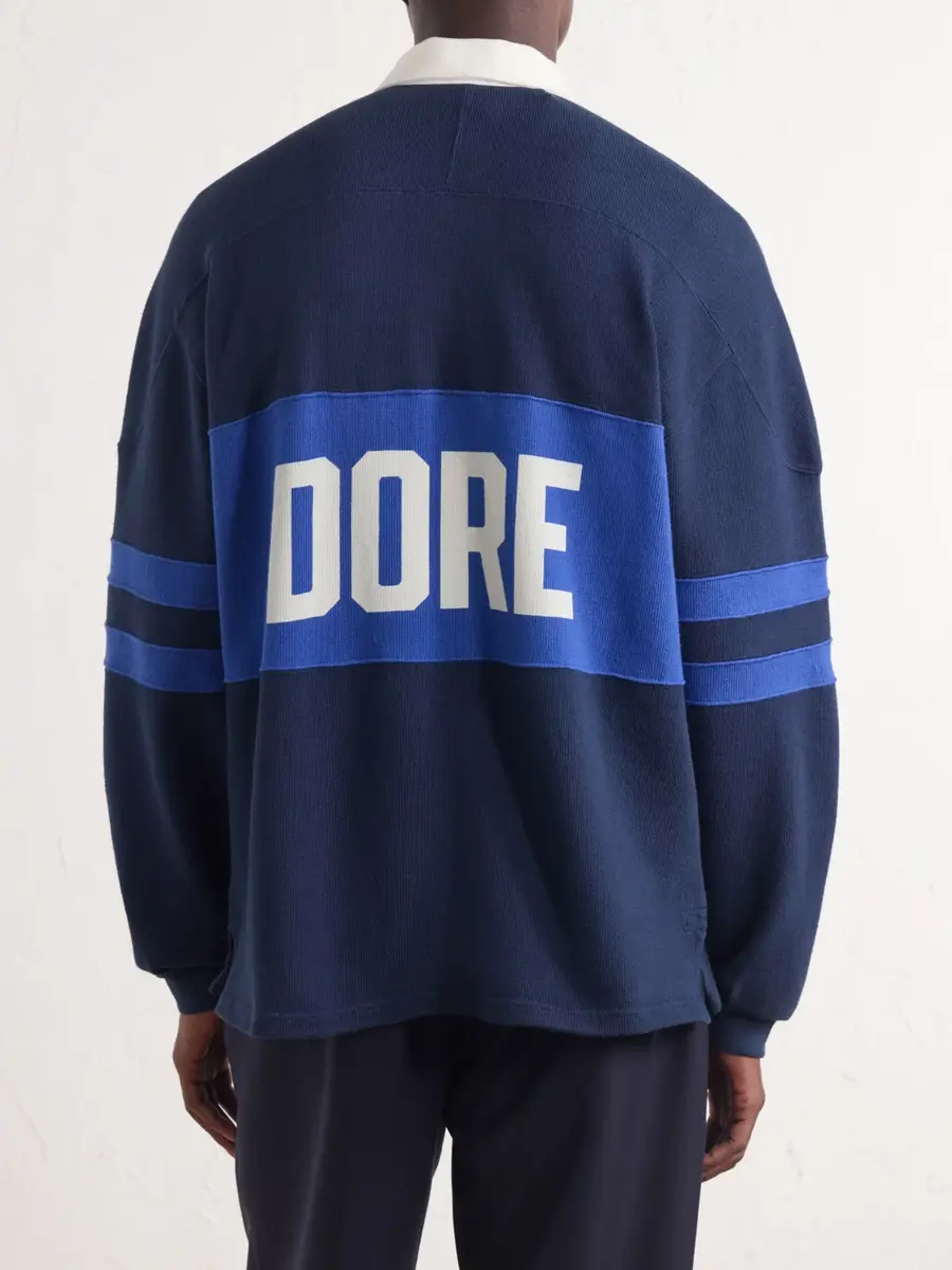 Aimé Leon Dore Logo-Intarsia Striped Cotton Polo Shirt - Men | Thumbnail 4 Aimé Leon Dore Logo-Intarsia Striped Cotton Polo Shirt - Men | Thumbnail 4