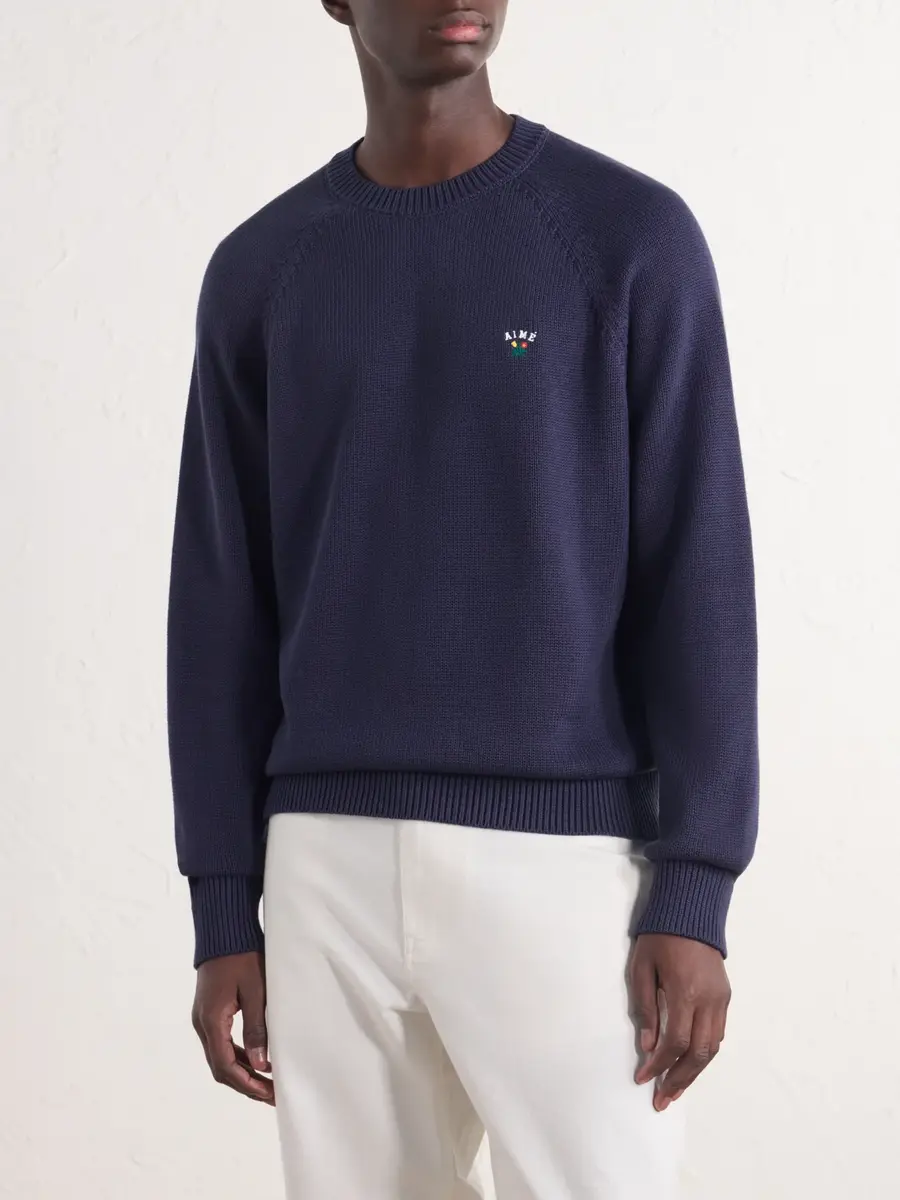 Aimé Leon Dore Logo-Embroidered Cotton Sweater - Men | Thumbnail 3 Aimé Leon Dore Logo-Embroidered Cotton Sweater - Men | Thumbnail 3