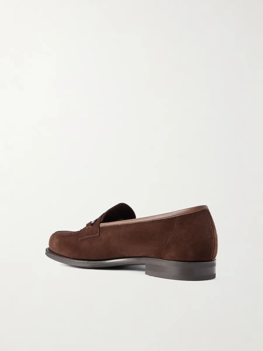 Edward Green Putney Horsebit-Embellished Suede Loafers - Men | Thumbnail 4