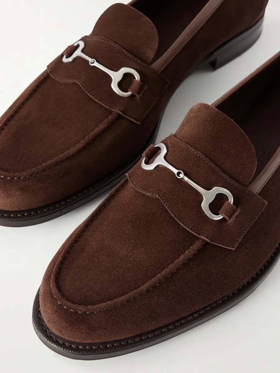 Edward Green Putney Horsebit-Embellished Suede Loafers - Men | Thumbnail 5