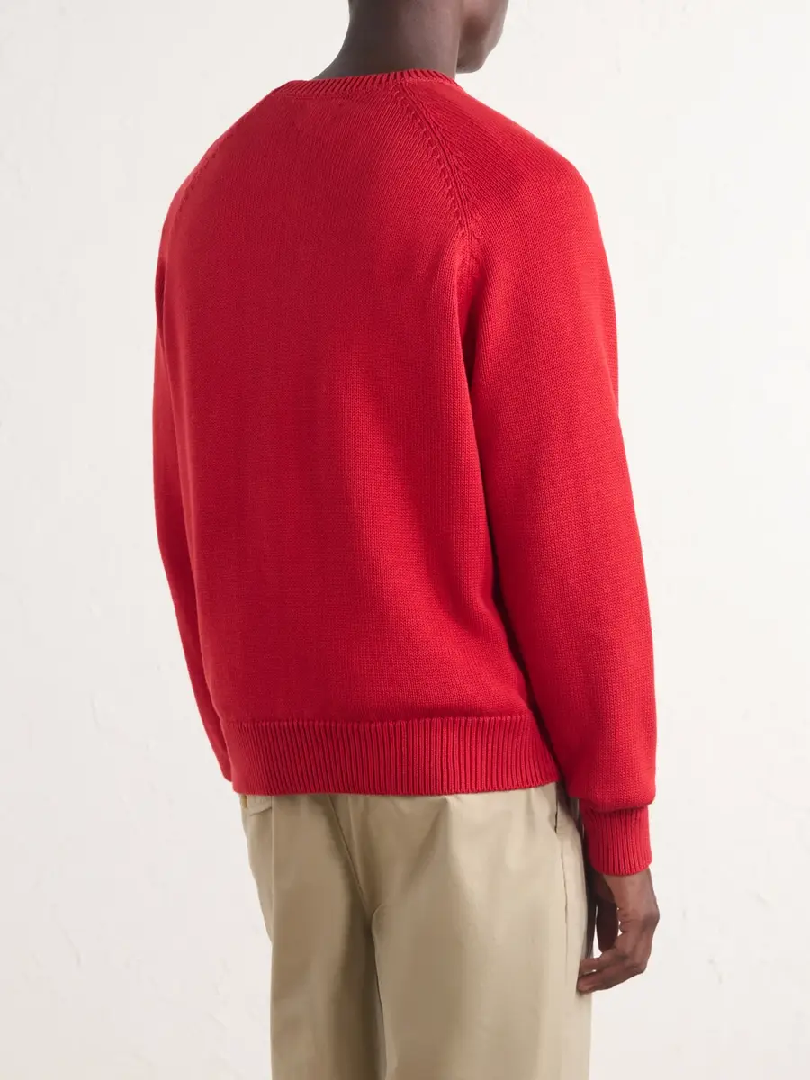 Aimé Leon Dore Logo-Embroidered Cotton Sweater - Men | Thumbnail 4 Aimé Leon Dore Logo-Embroidered Cotton Sweater - Men | Thumbnail 4
