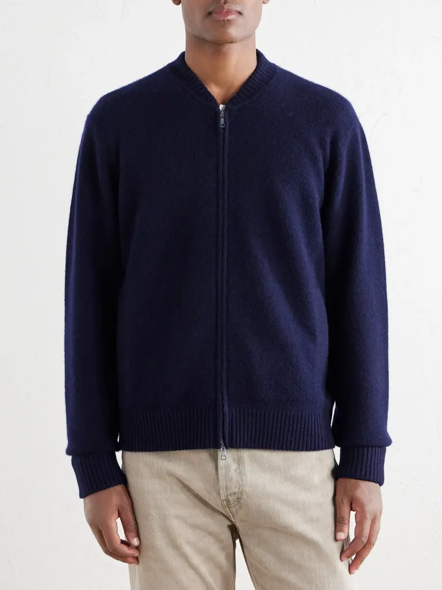 MR P. Brushed Cashmere Zip-Up Cardigan - Men | Thumbnail 3 MR P. Brushed Cashmere Zip-Up Cardigan - Men | Thumbnail 3