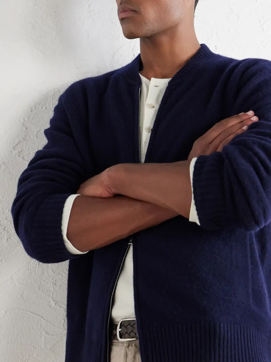 MR P. Brushed Cashmere Zip-Up Cardigan - Men | Thumbnail 5 MR P. Brushed Cashmere Zip-Up Cardigan - Men | Thumbnail 5