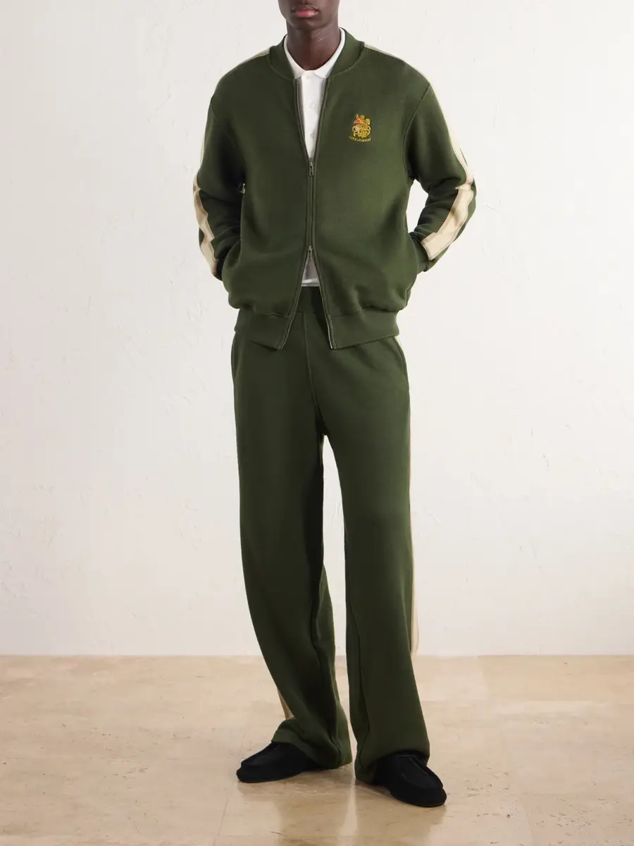 Aimé Leon Dore Saint George Logo-Embroidered Striped Cotton Track Jacket - Men | Thumbnail 2 Aimé Leon Dore Saint George Logo-Embroidered Striped Cotton Track Jacket - Men | Thumbnail 2