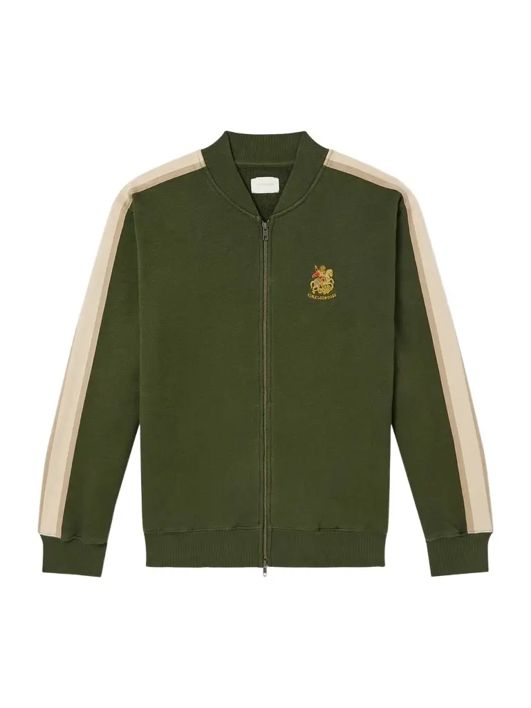 Aimé Leon Dore Saint George Logo-Embroidered Striped Cotton Track Jacket - Men