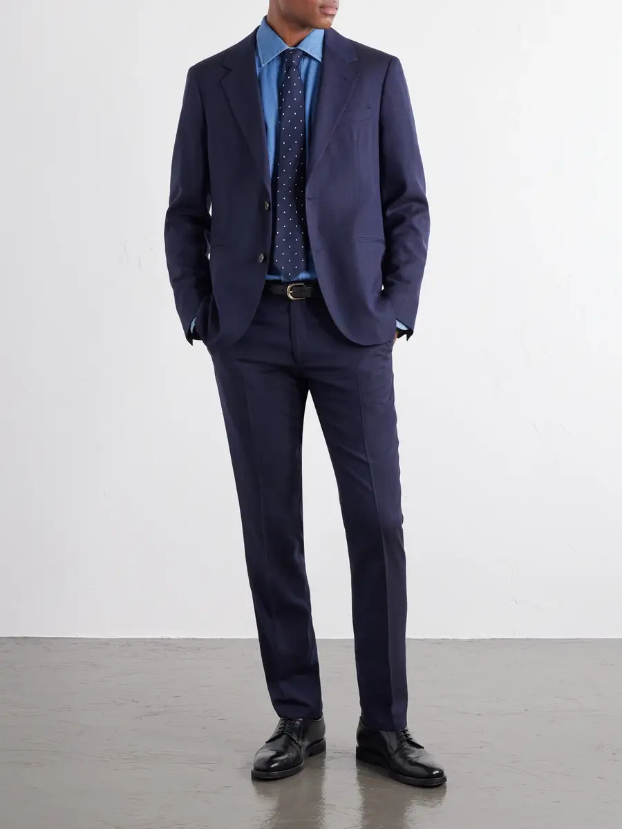 MR P. Straight-Leg Wool, Silk and Linen-Blend Trousers - Men | Thumbnail 2 MR P. Straight-Leg Wool, Silk and Linen-Blend Trousers - Men | Thumbnail 2