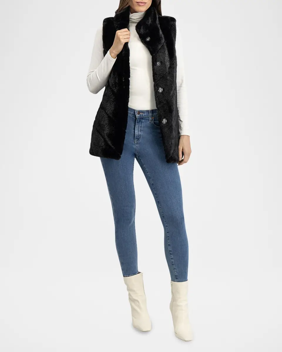 Lyla Grant Fur-Free Chevron Faux Mink Vest | Thumbnail 2 Lyla Grant Fur-Free Chevron Faux Mink Vest | Thumbnail 2