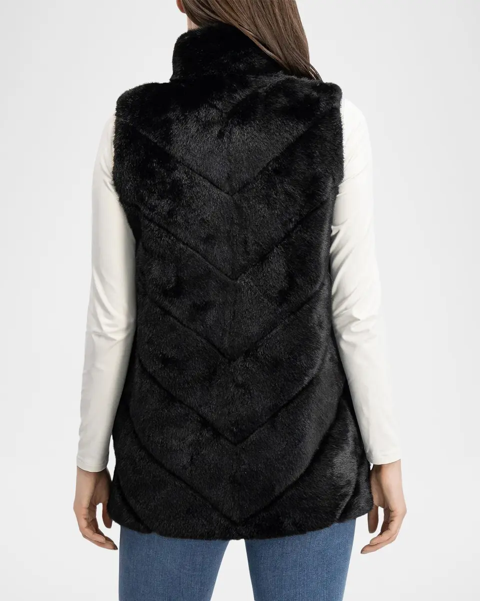Lyla Grant Fur-Free Chevron Faux Mink Vest | Thumbnail 3 Lyla Grant Fur-Free Chevron Faux Mink Vest | Thumbnail 3