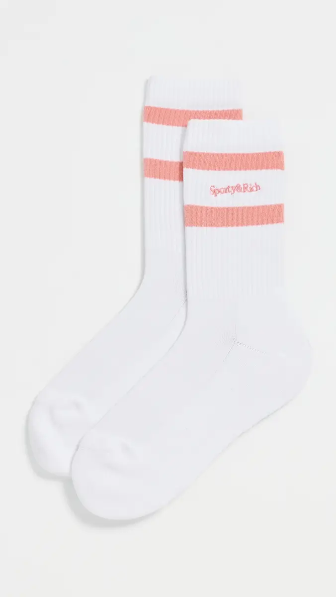Sporty & Rich Serif Logo Socks | Thumbnail 2 Sporty & Rich Serif Logo Socks | Thumbnail 2