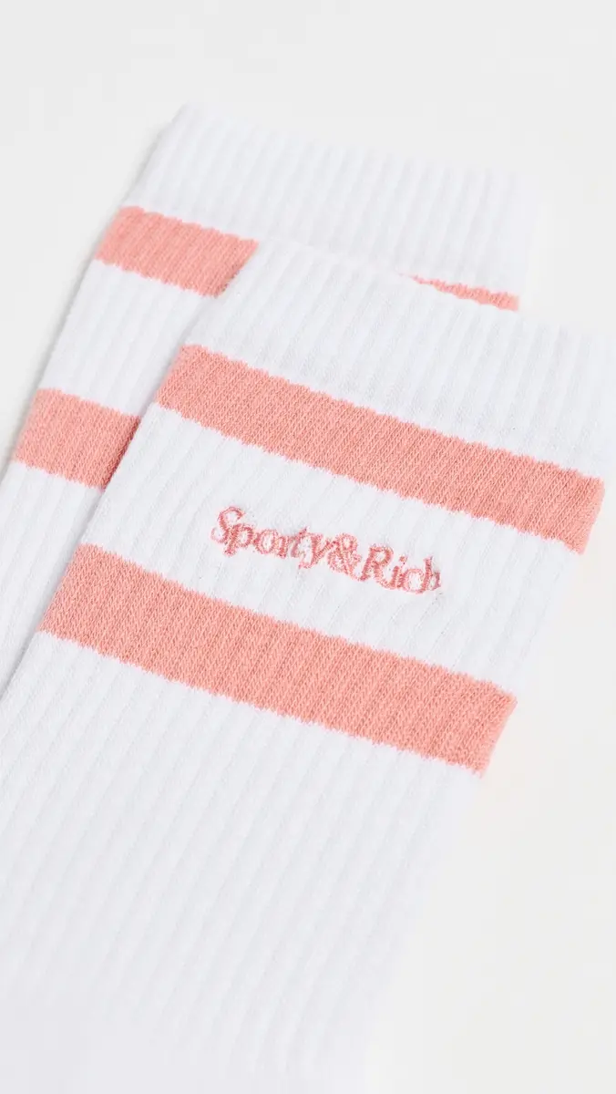 Sporty & Rich Serif Logo Socks | Thumbnail 3 Sporty & Rich Serif Logo Socks | Thumbnail 3