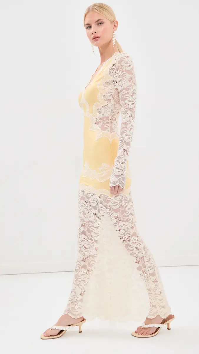 Rabanne Lace and Jersey Dress | Thumbnail 4