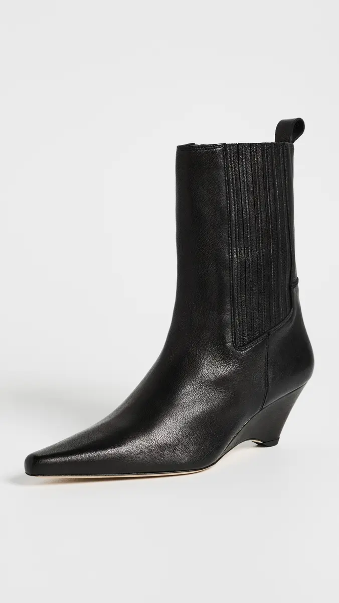 Cinq à Sept Parker Curved Wedge Leather Chelsea Boots | Thumbnail 2