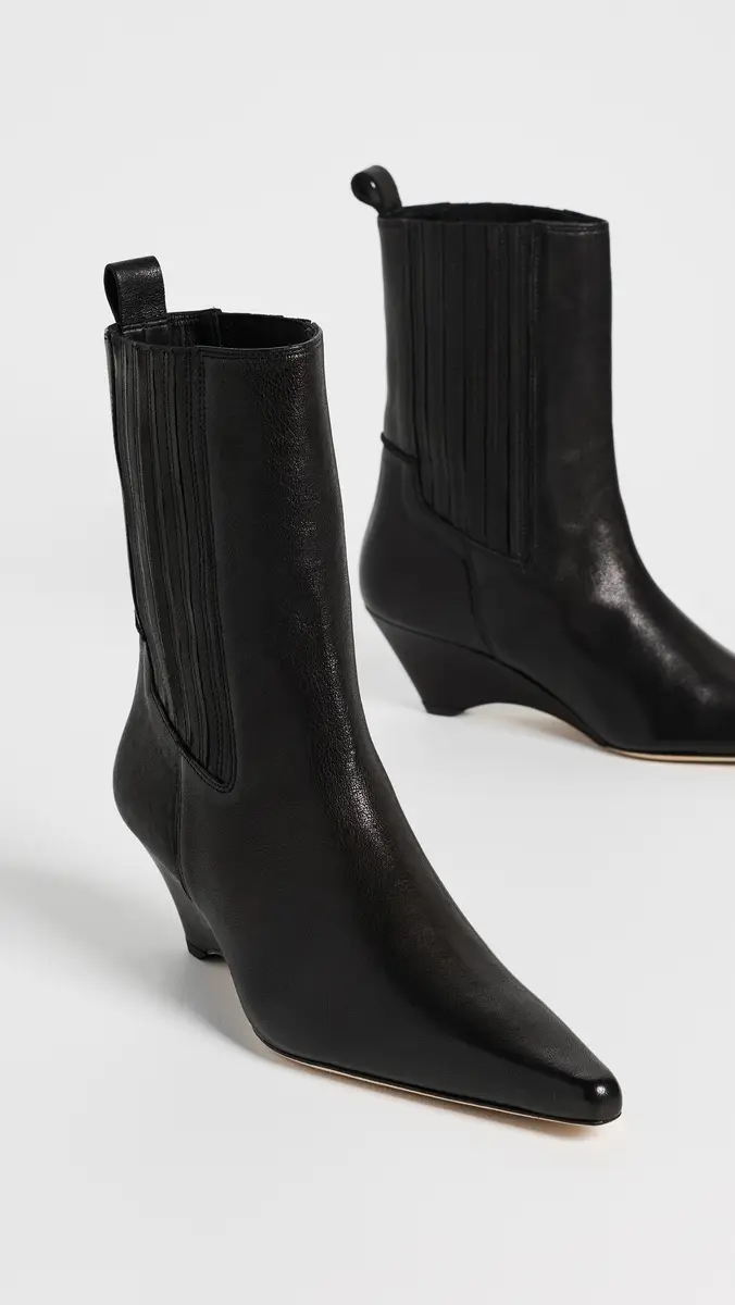 Cinq à Sept Parker Curved Wedge Leather Chelsea Boots | Thumbnail 5