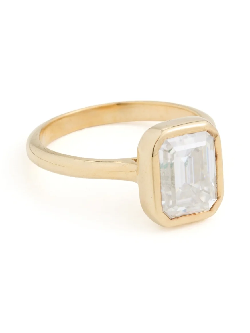 TTR Emerald-Cut Lab Grown Ring