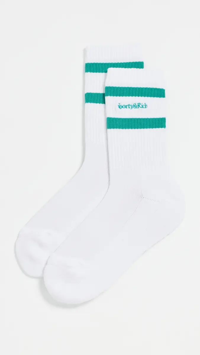 Sporty & Rich Serif Logo Socks | Thumbnail 2 Sporty & Rich Serif Logo Socks | Thumbnail 2