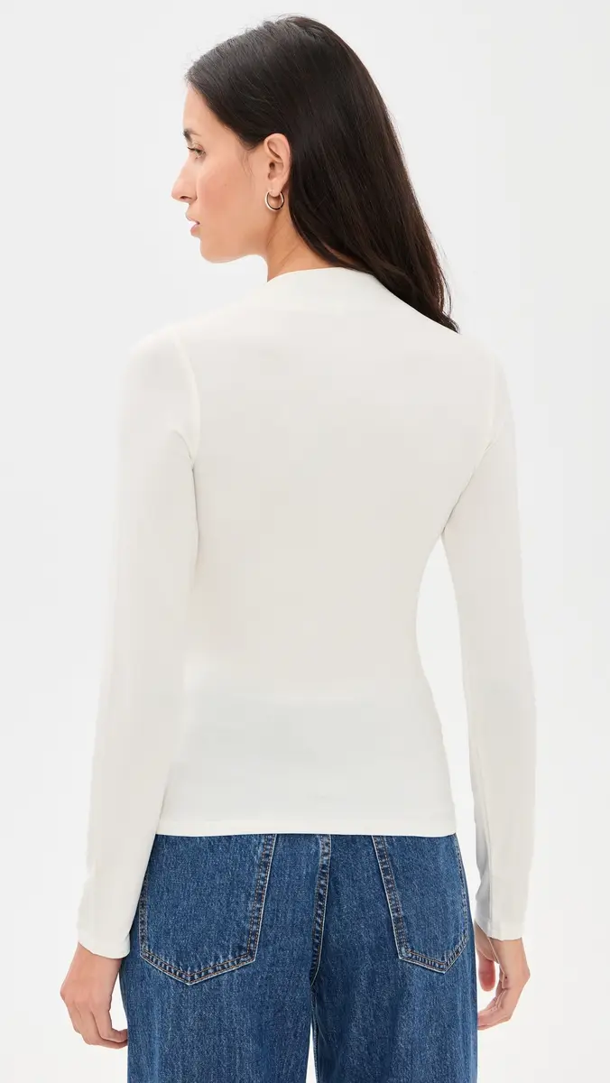 Pistola Nathalia Long Sleeve Draped Mock Neck | Thumbnail 3