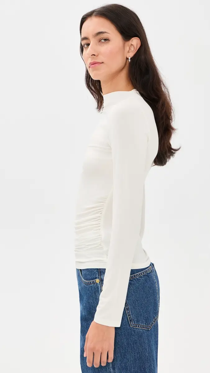 Pistola Nathalia Long Sleeve Draped Mock Neck | Thumbnail 4