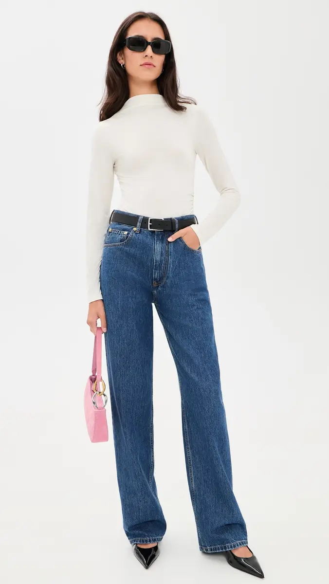Pistola Nathalia Long Sleeve Draped Mock Neck | Thumbnail 5