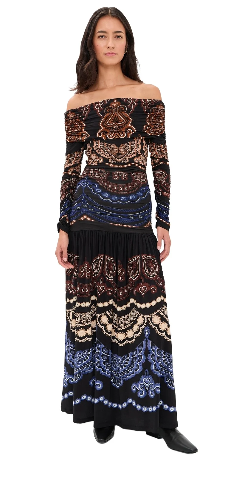 Nicole Black Long Sleeve Maxi Dress
