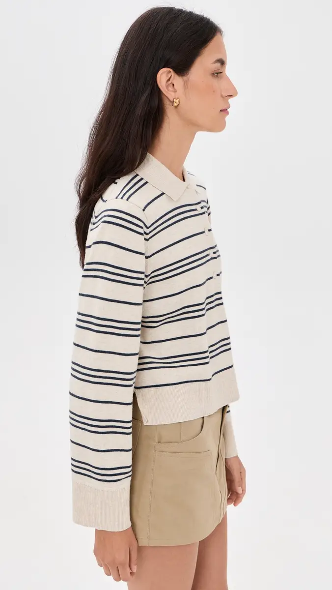 perfectwhitetee Ximena Polo Sweater | Thumbnail 4