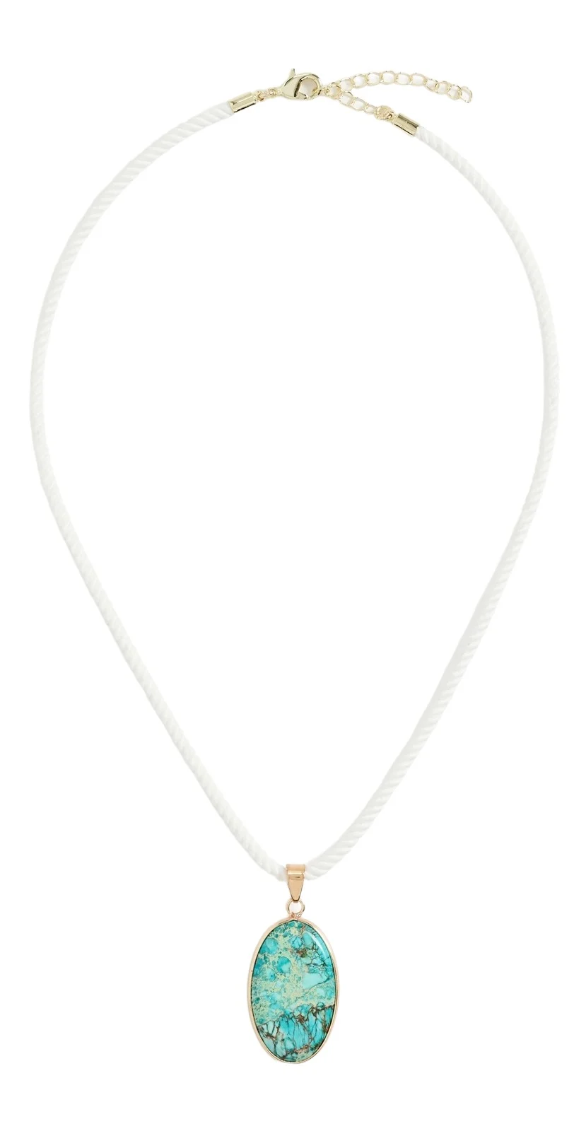 Aqua Blue Pendant Twisted Rope Necklace Aqua Blue Pendant Twisted Rope Necklace
