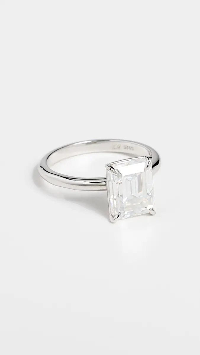 TTR Emerald Cut Lab Grown Ring | Thumbnail 2 TTR Emerald Cut Lab Grown Ring | Thumbnail 2
