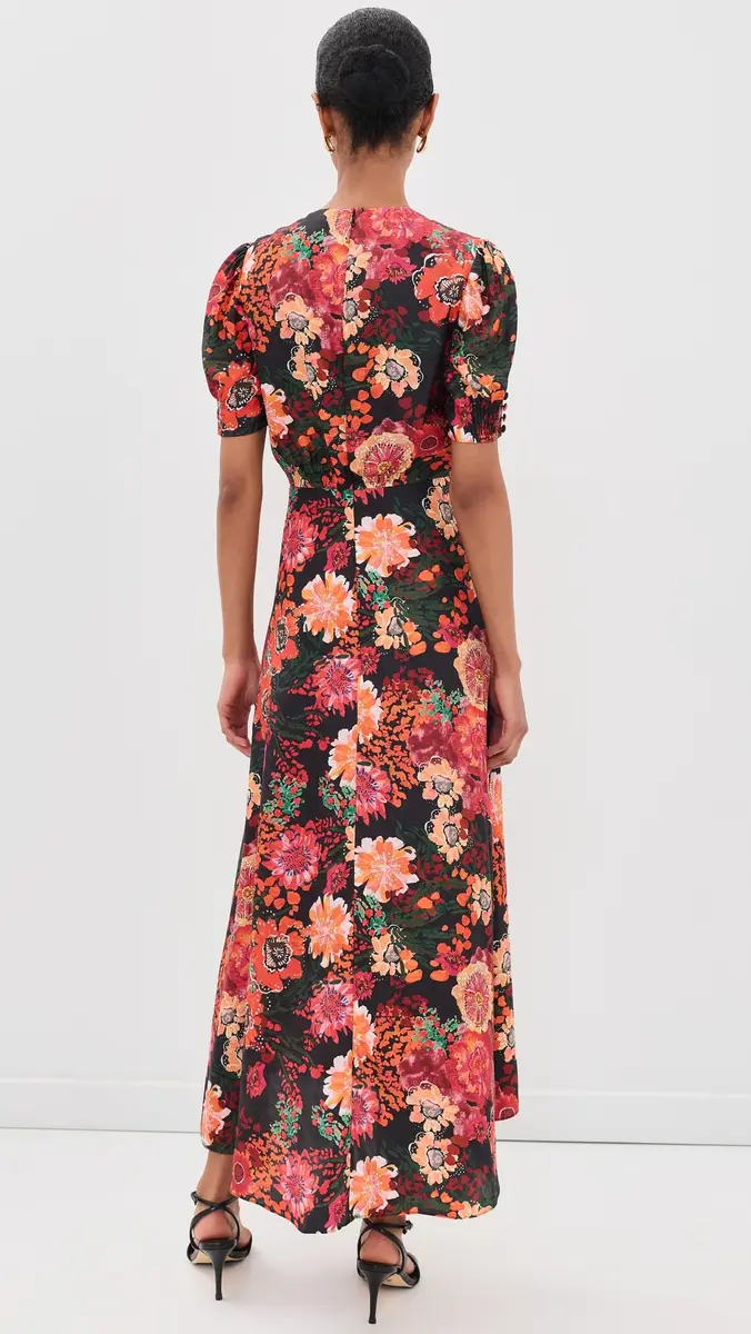 Saloni Lea Silk Long Dress | Thumbnail 3 Saloni Lea Silk Long Dress | Thumbnail 3