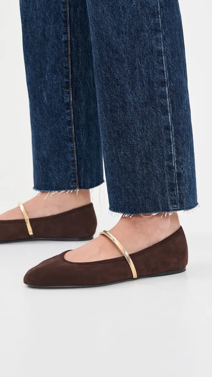 Mach & Mach Collier Chain Suede Ballerina Flats | Thumbnail 3 Mach & Mach Collier Chain Suede Ballerina Flats | Thumbnail 3