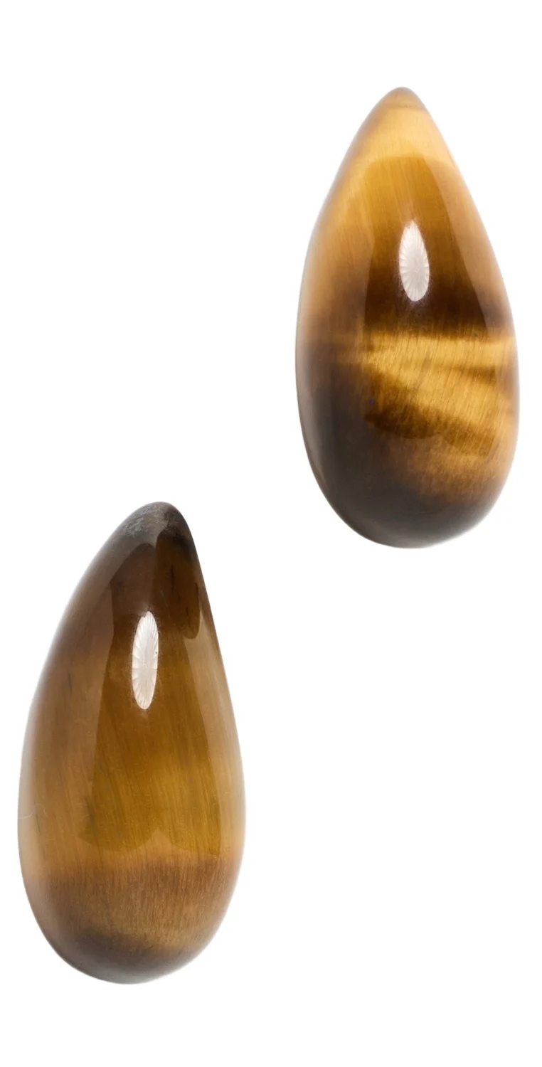 Hand Carved Gemstone Drop Earrings Hand Carved Gemstone Drop Earrings