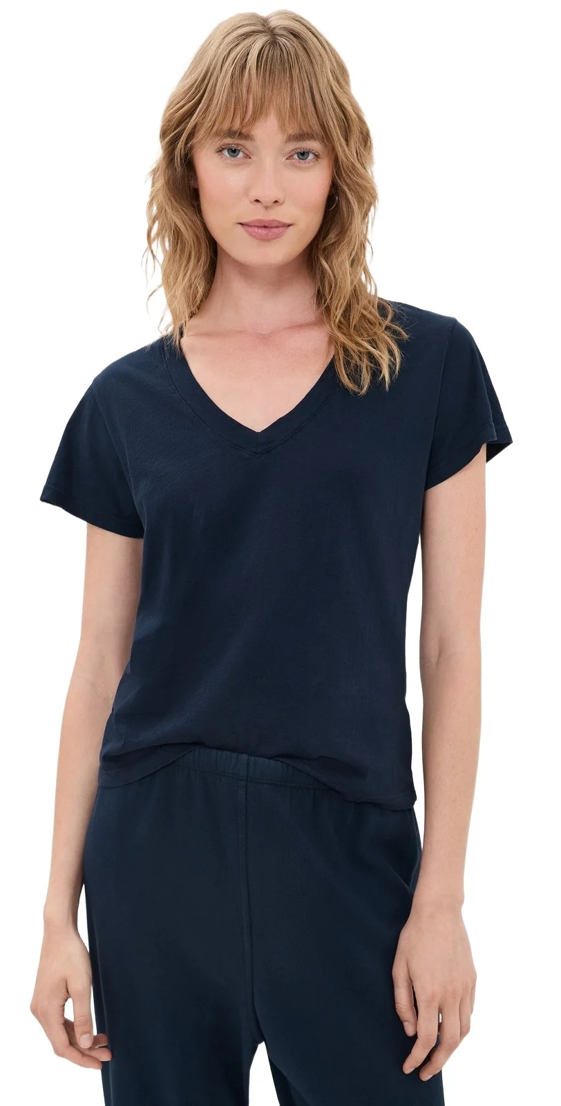 Hendrix Cotton Boxy V Neck Tee Hendrix Cotton Boxy V Neck Tee