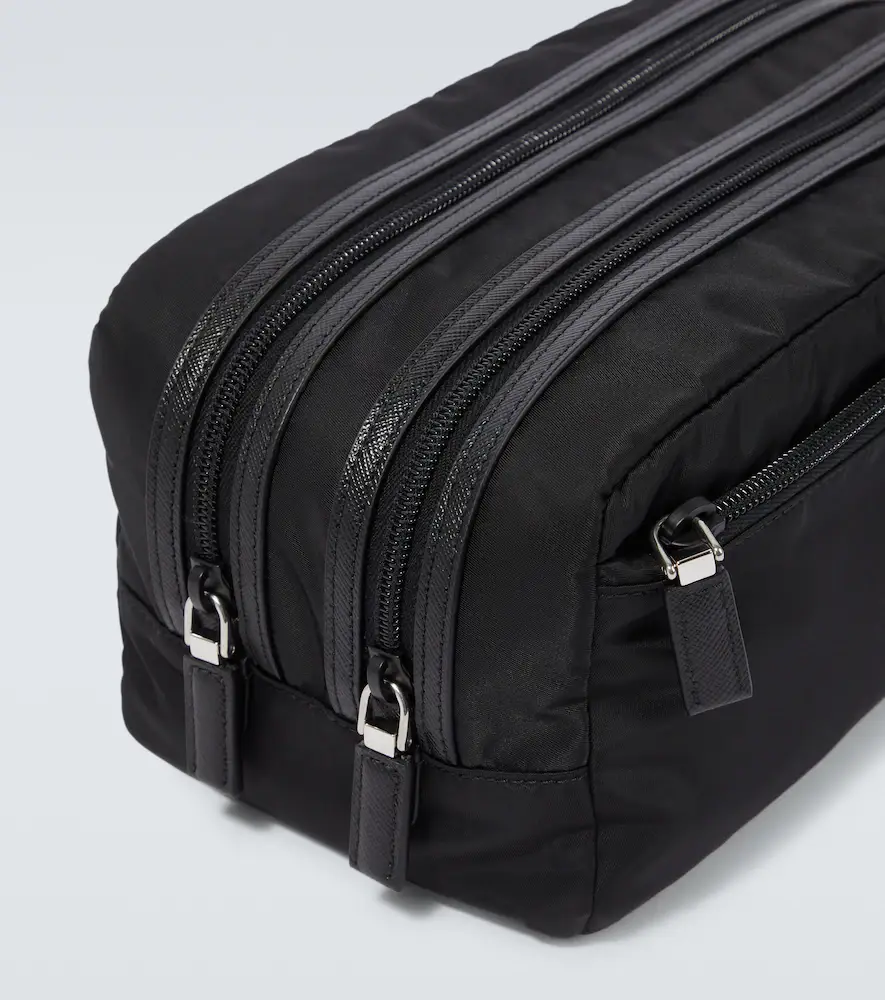 Prada Re-Nylon leather-trimmed toiletry bag | Thumbnail 4 Prada Re-Nylon leather-trimmed toiletry bag | Thumbnail 4
