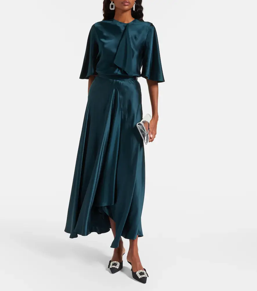 Roksanda Asha asymmetric silk satin maxi skirt | Thumbnail 2