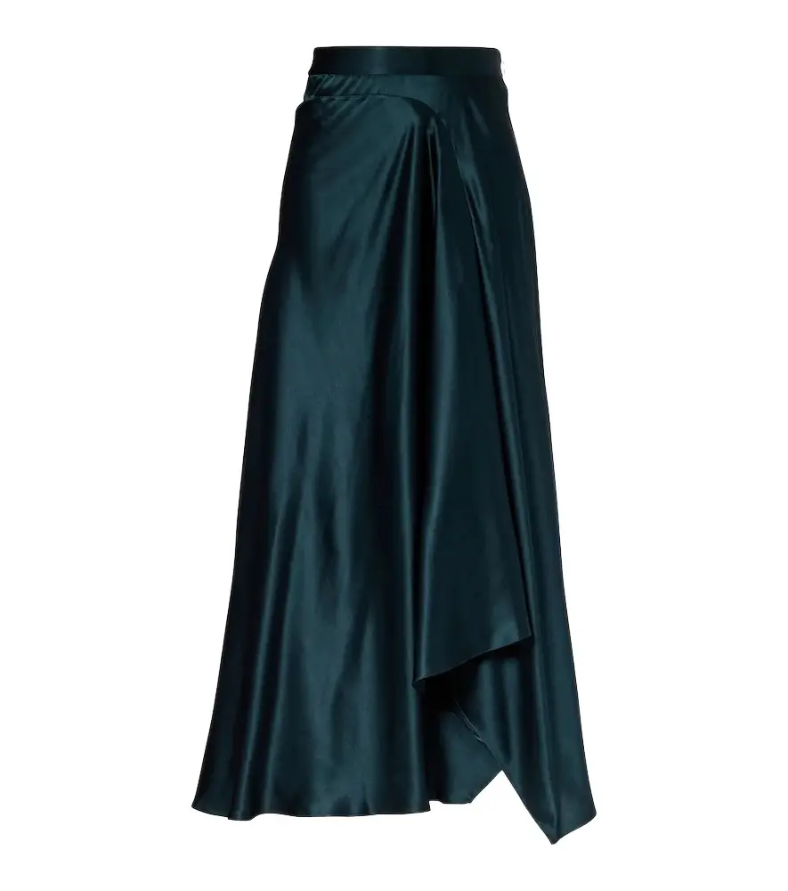 Roksanda Asha asymmetric silk satin maxi skirt