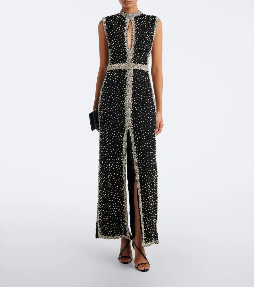 Costarellos Belina cutout crystal-embellished gown | Thumbnail 3