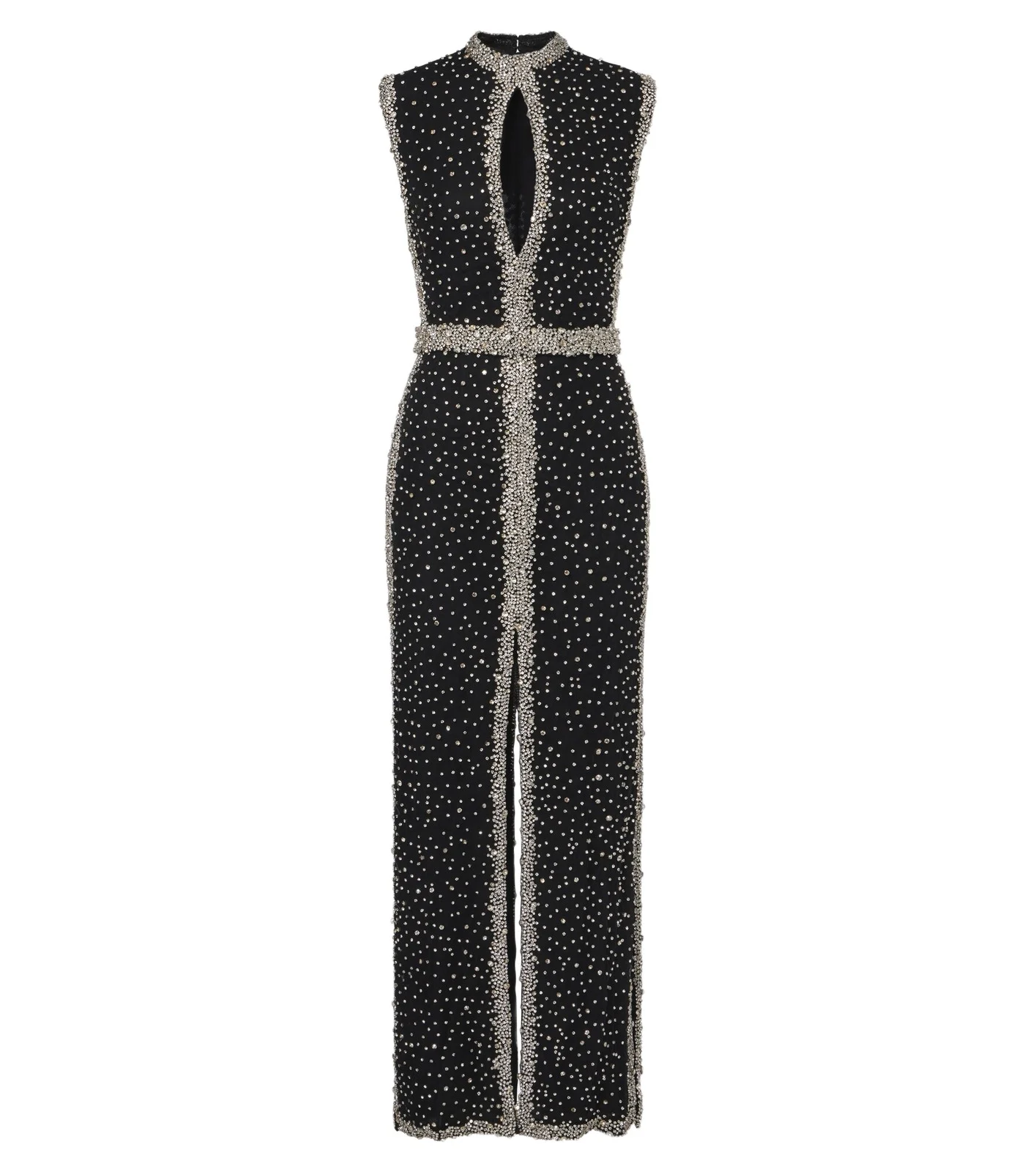 Belina cutout crystal-embellished gown