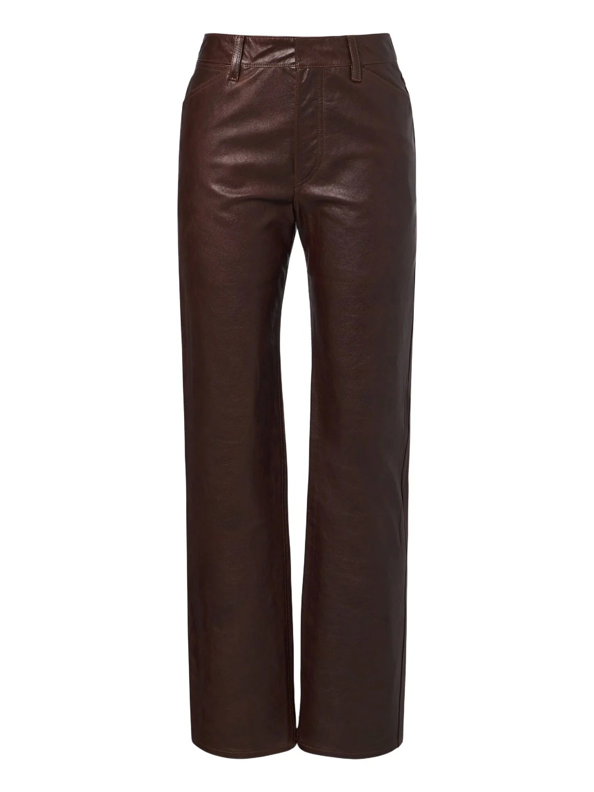 Leather straight pants Leather straight pants