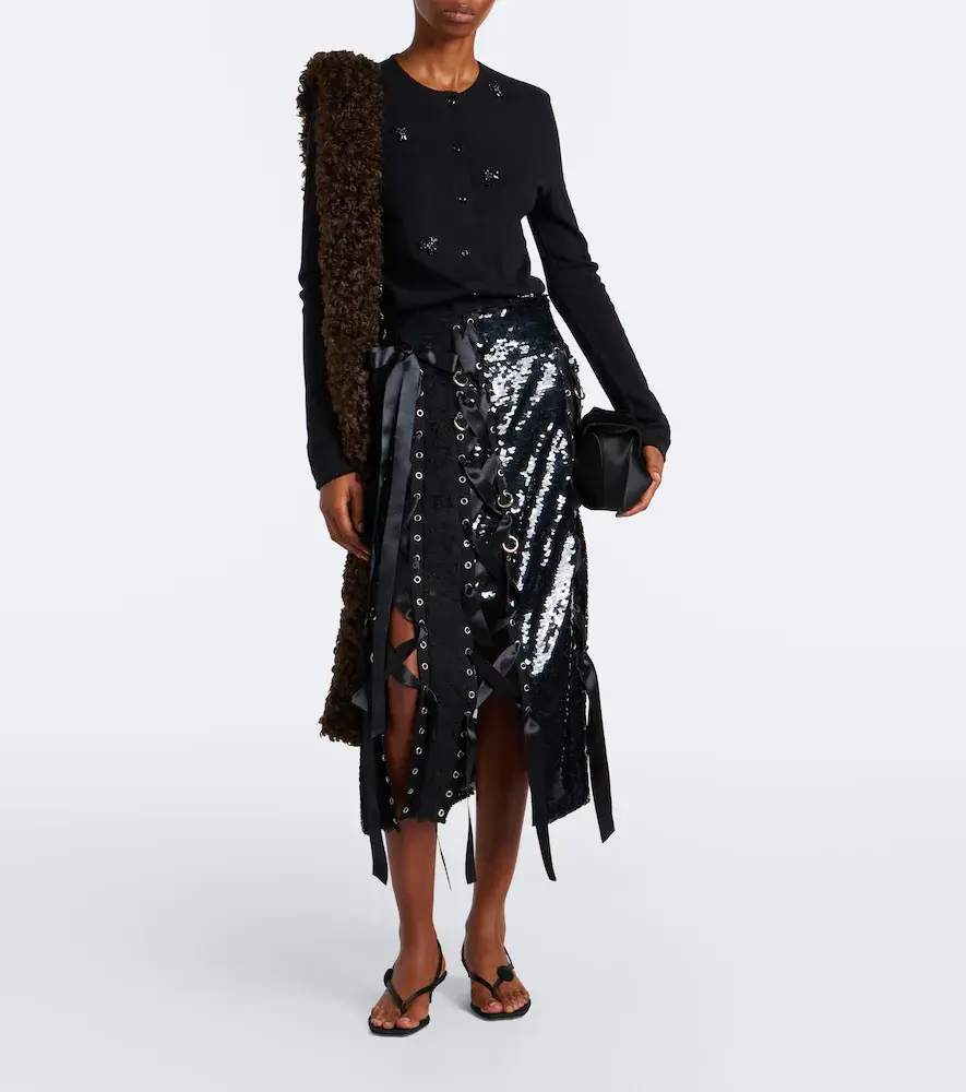 Simone Rocha Embellished pointelle cotton cardigan | Thumbnail 4 Simone Rocha Embellished pointelle cotton cardigan | Thumbnail 4
