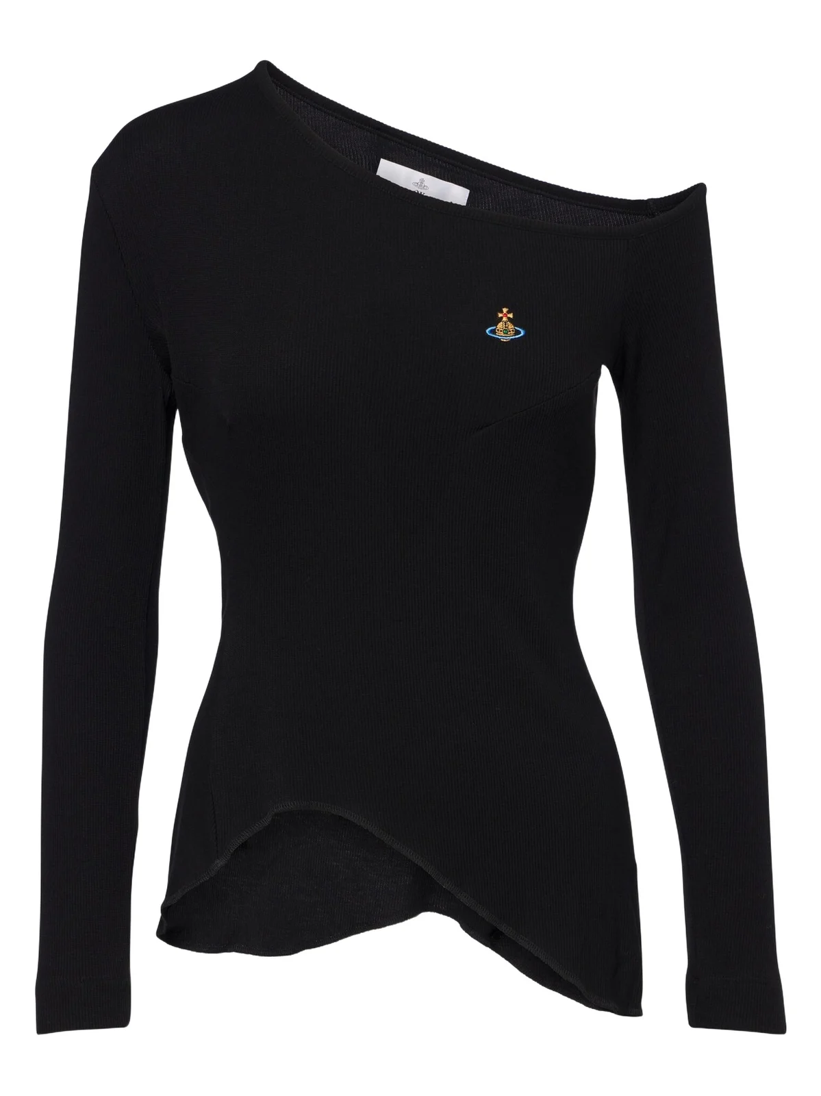 Orb ribbed-knit one-shoulder top Orb ribbed-knit one-shoulder top