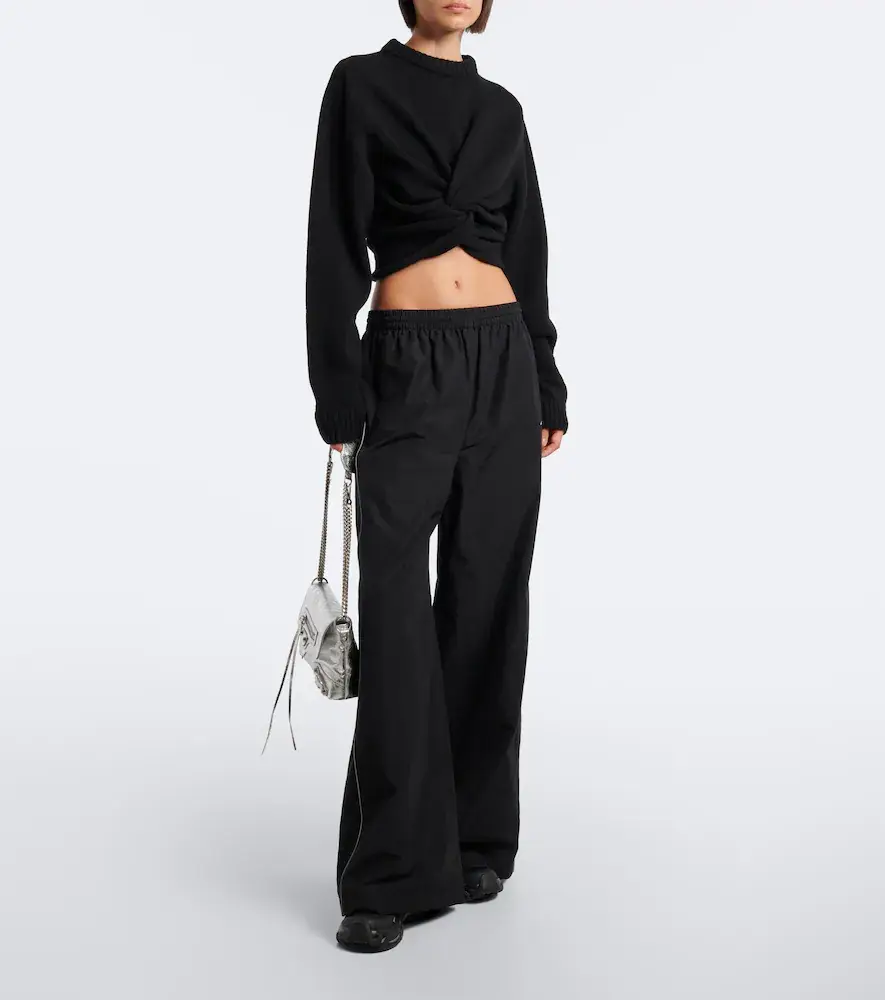 Balenciaga Cropped gathered wool sweater | Thumbnail 2 Balenciaga Cropped gathered wool sweater | Thumbnail 2