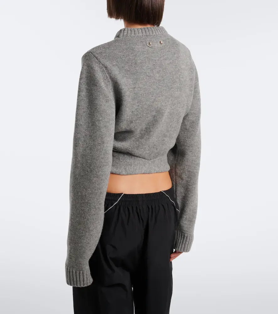 Balenciaga Cropped gathered wool sweater | Thumbnail 2 Balenciaga Cropped gathered wool sweater | Thumbnail 2