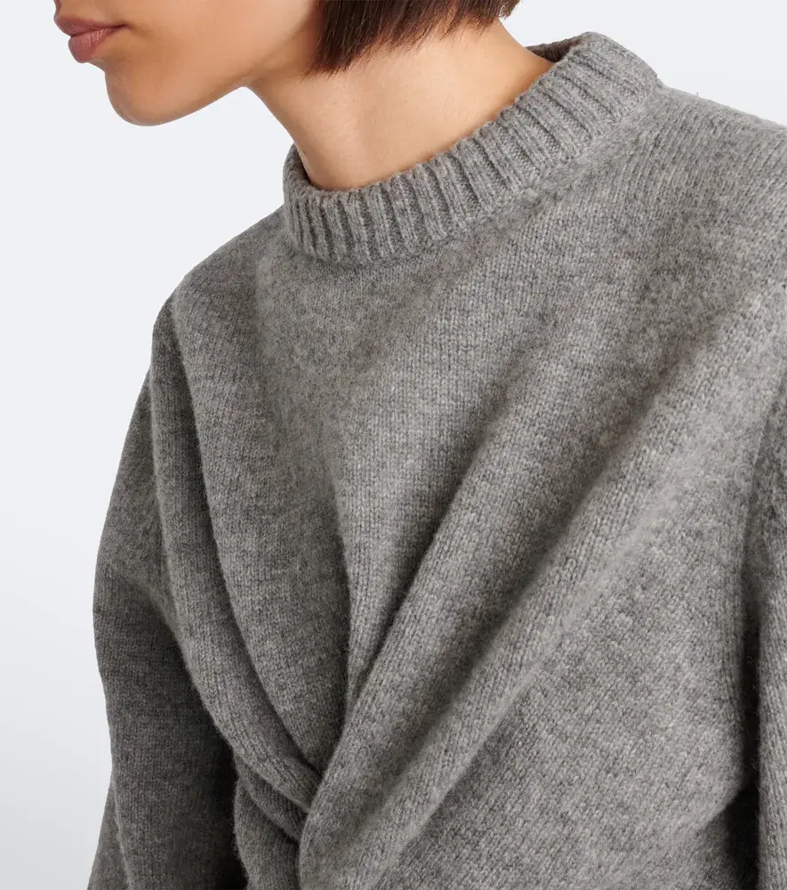 Balenciaga Cropped gathered wool sweater | Thumbnail 4 Balenciaga Cropped gathered wool sweater | Thumbnail 4