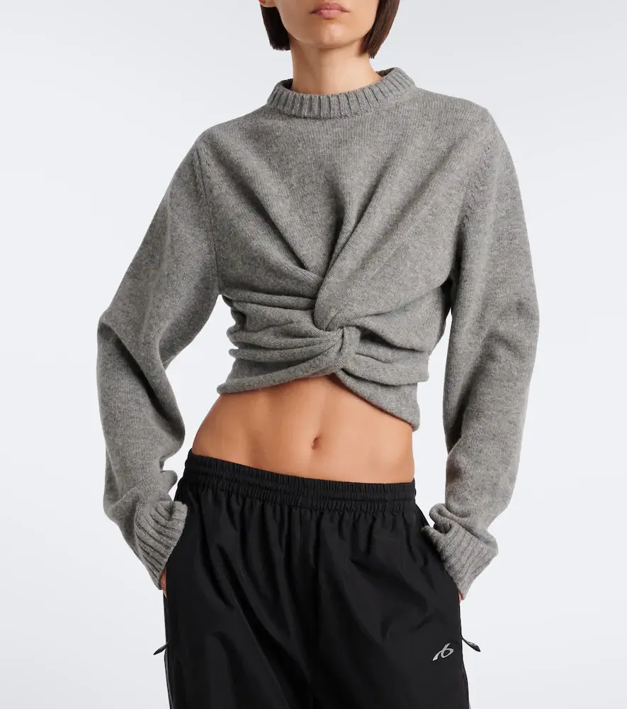 Balenciaga Cropped gathered wool sweater | Thumbnail 6 Balenciaga Cropped gathered wool sweater | Thumbnail 6