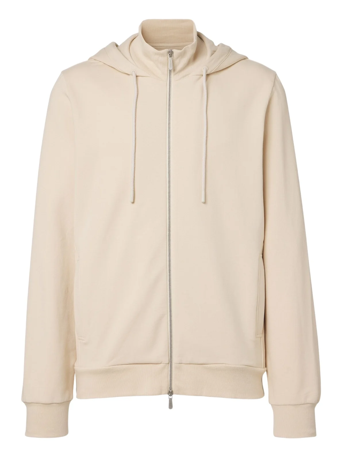 Jersey zip-up hoodie