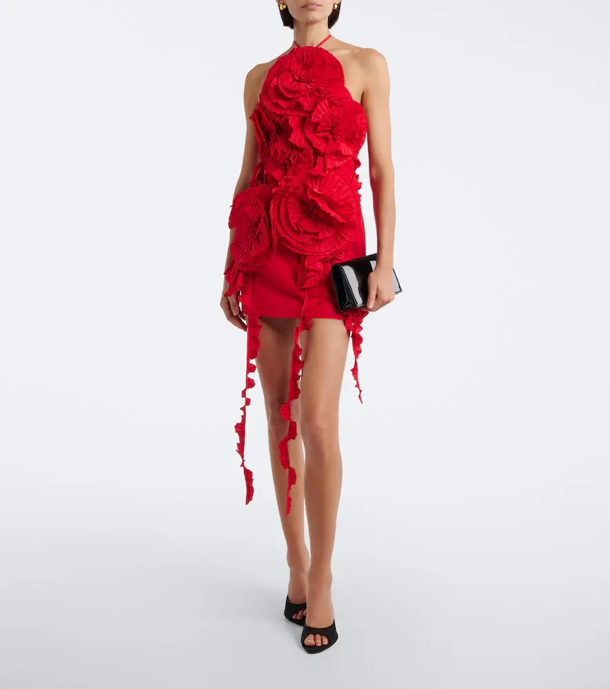 BLUMARINE Floral-appliqué minidress | Thumbnail 2 BLUMARINE Floral-appliqué minidress | Thumbnail 2