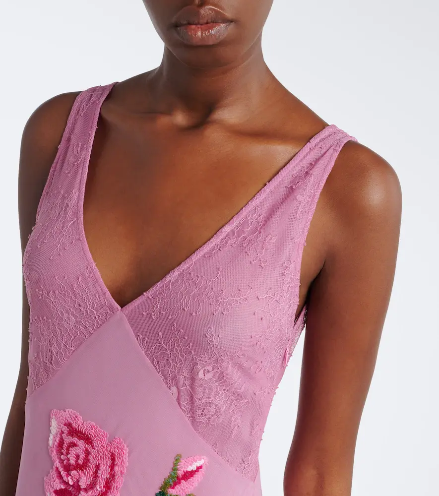 BLUMARINE Floral sequined midi dress | Thumbnail 5 BLUMARINE Floral sequined midi dress | Thumbnail 5
