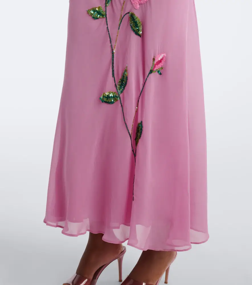 BLUMARINE Floral sequined midi dress | Thumbnail 6 BLUMARINE Floral sequined midi dress | Thumbnail 6