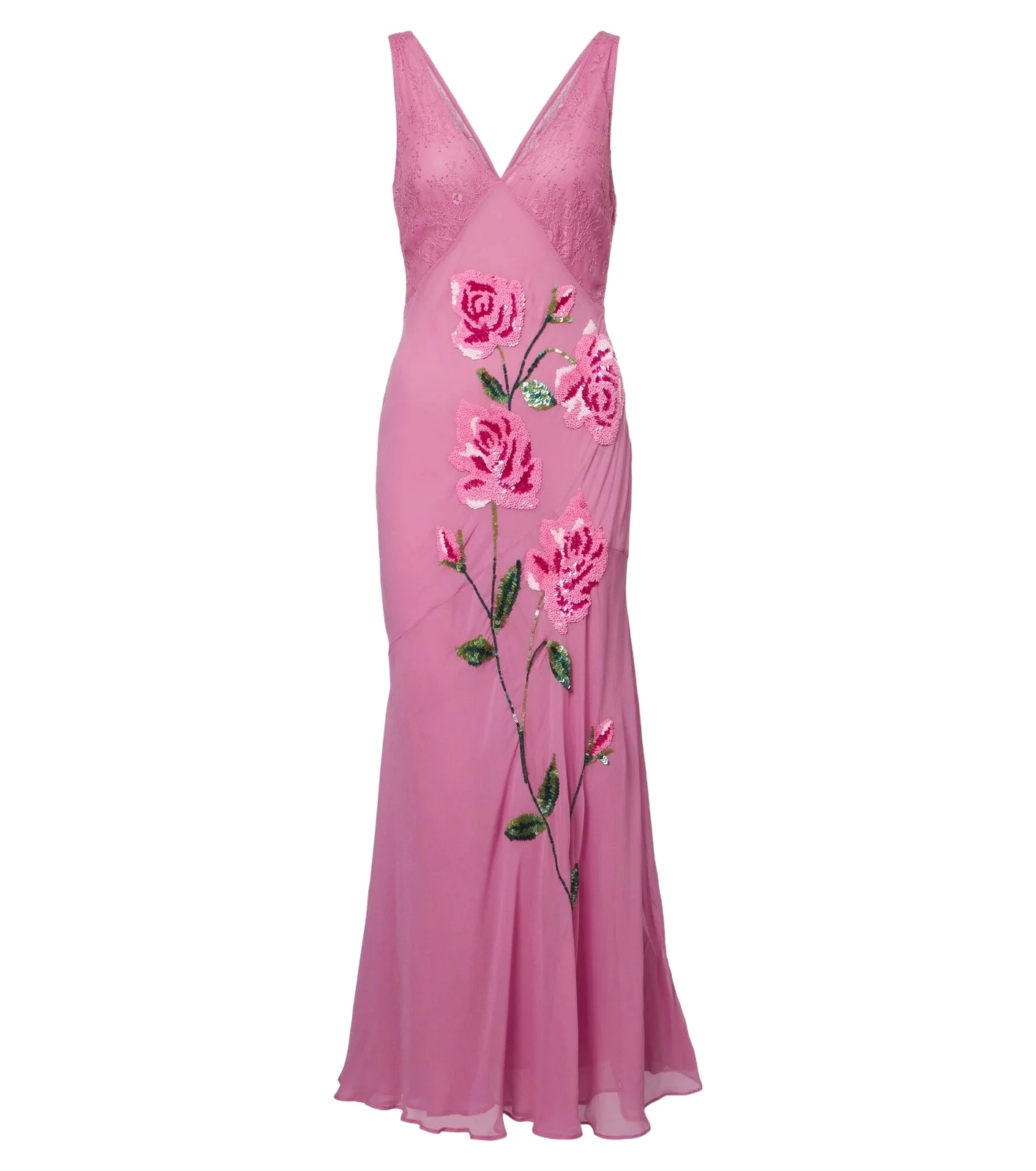 BLUMARINE Floral sequined midi dress